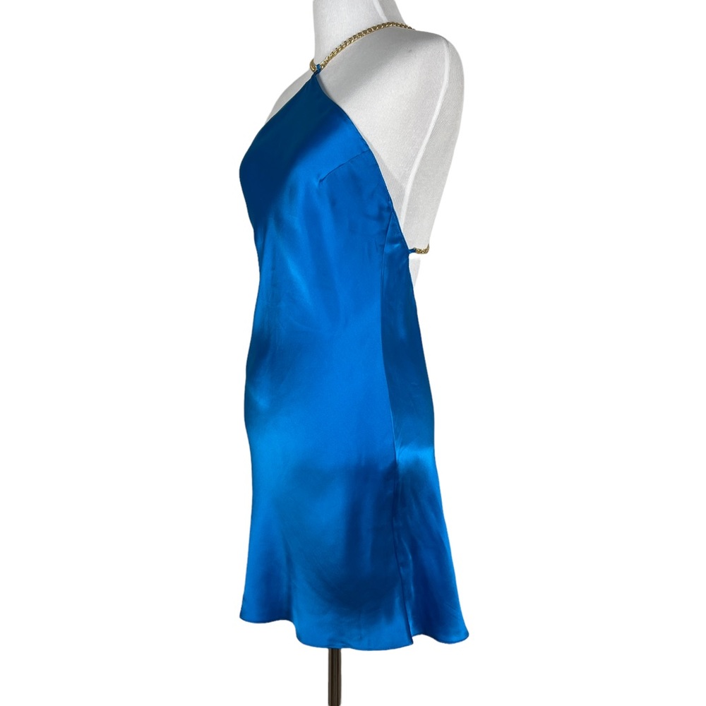 NWOT Amanda Uprichard X REVOLVE Claudia X Back Chain Dress in Sky Small - Picture 5 of 10